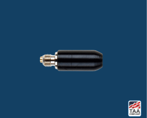 replacement bulbs in center of picture with blue background. TAA Compliant symbol with American flag in bottom right-hand corner