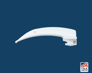 white laryngoscope rounded blade