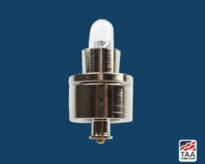 light bulb with silver bottom and led