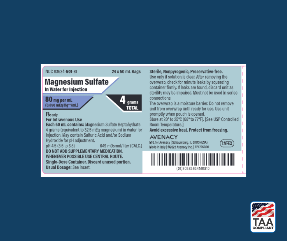 MAGNESIUM SULFATE IN WATER 4G/50ML INJ